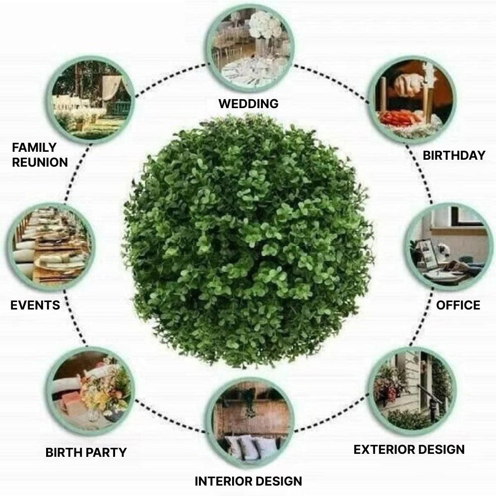 Artificial topiary plant ball