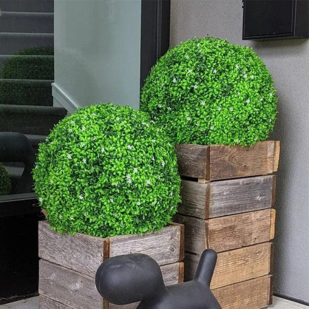 Artificial topiary plant ball