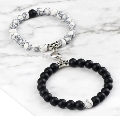 Connected Distance Couple Bracelet (Set of 2)